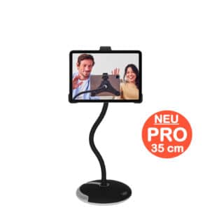 Tablet Halterung Handyhalter PRO mit Schwanenhals 35 cm und Standfuss GOOS-E