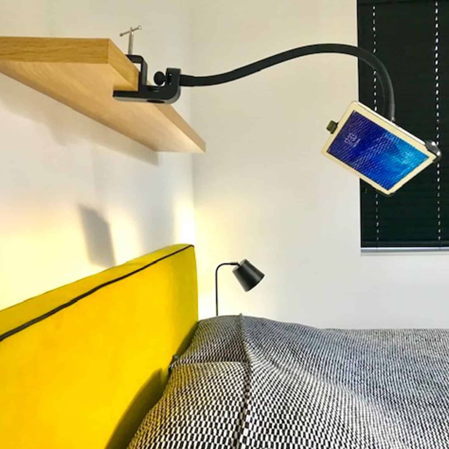 TECKZOON Tablet Halterung Fürs Bett - Verstellbarer Metallarm Für 4-15 Zoll Geräte