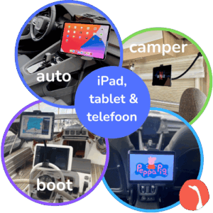 Tablet houder auto, camper, caravan, tent of boot - jouw ideale reismaatje GOOS-E 