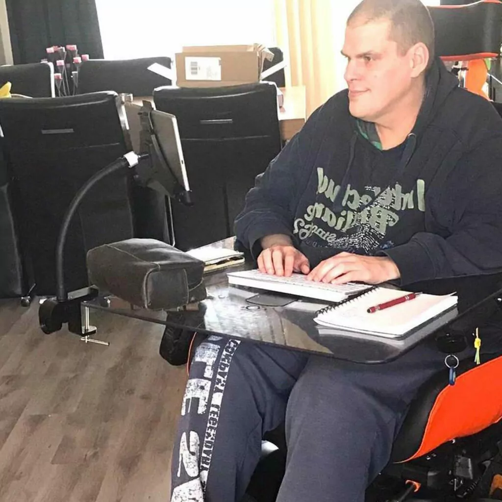 Tablet Halterung Rollstuhl